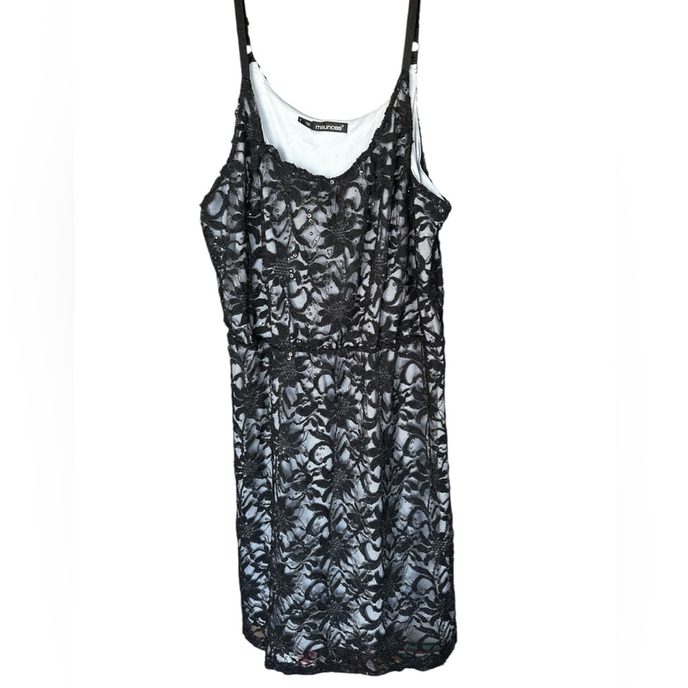 MAURICES - Elegant Black Lace Overlay Dress